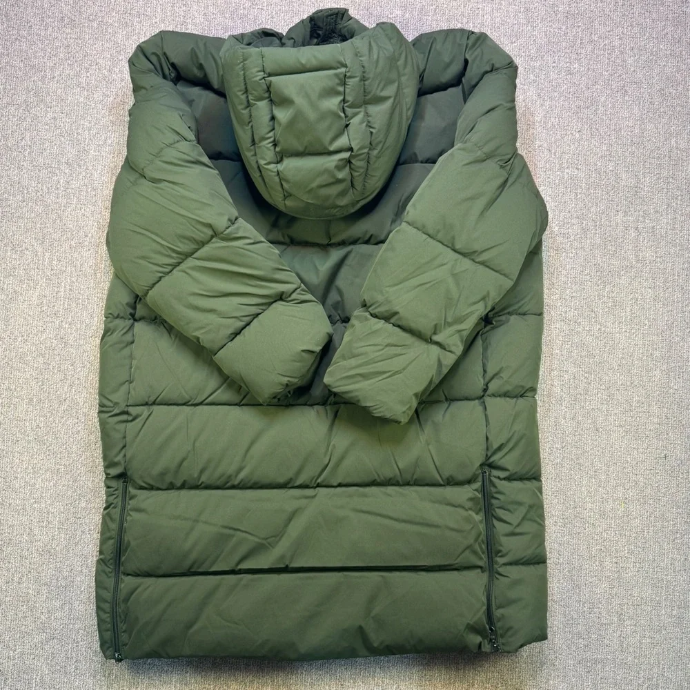 Amazon Essentials Mens XXL Longline Puffer Coat Olive‎ Green Heavyweight NWT